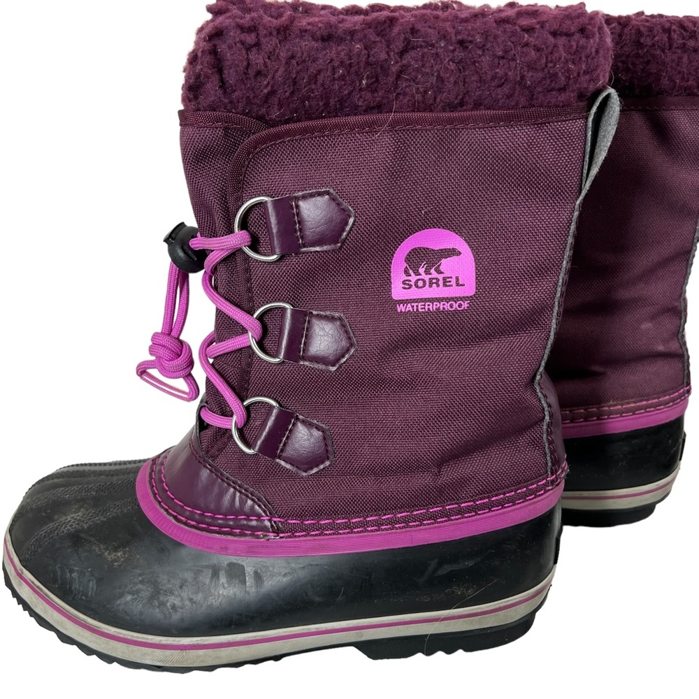 SOREL BOOTS waterproof winter PURPLE  warm Yoot Pac EUC size 5‎ US women’s EU 37